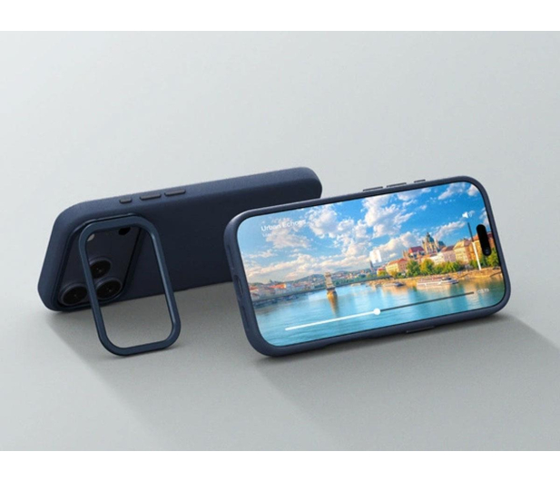 AmazingThing Glamour na iPhone 17 Pro Max z podstawką - niebieskie - 1526906 - zdjęcie 6